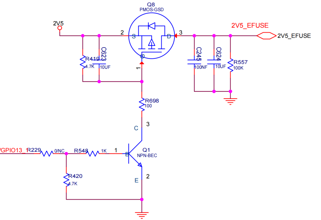 MOS管 三極管 電源開關電路